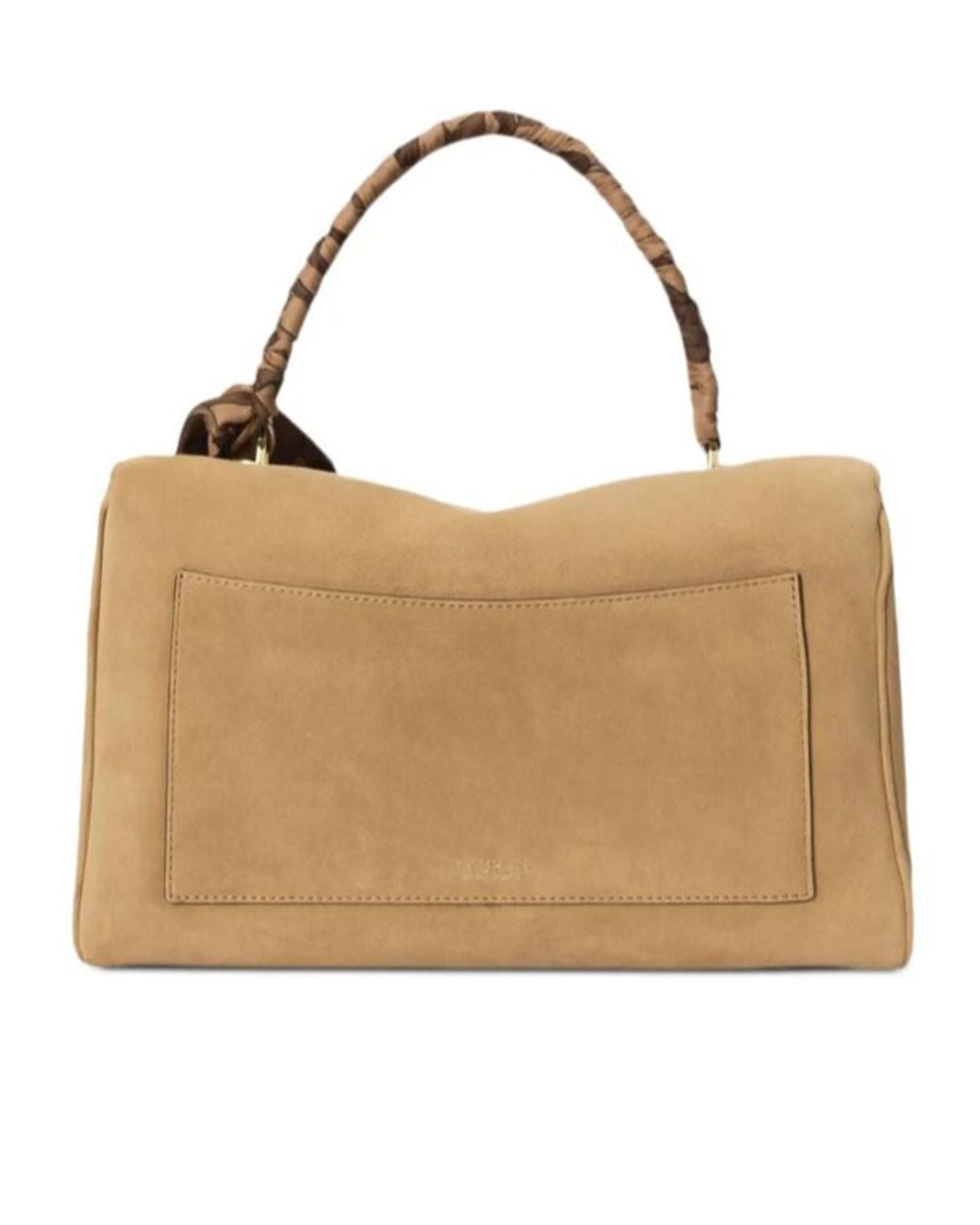 Ralph Lauren Brown Small Farrah Suede Tote Bag