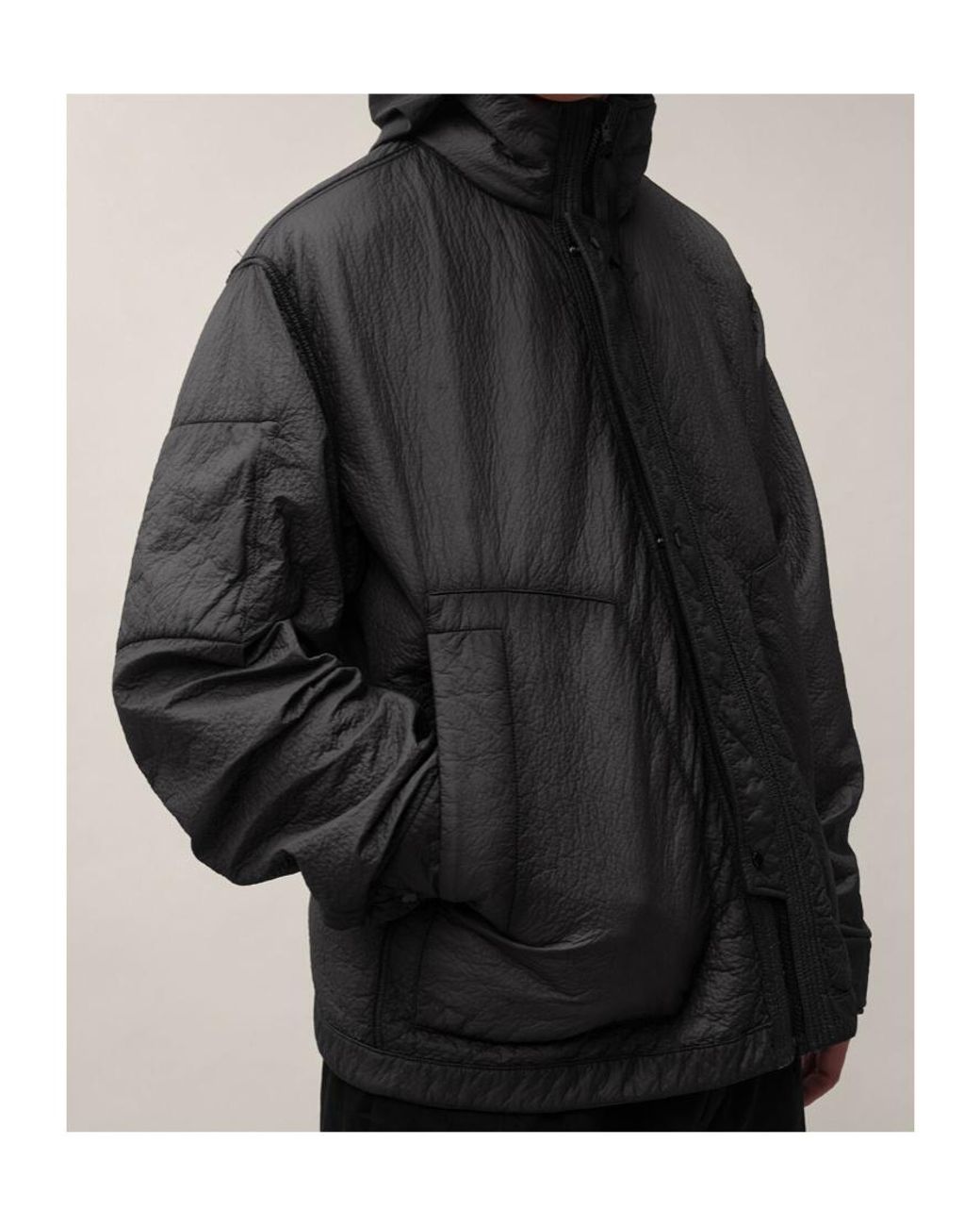 C P Company Green Bi-Face Reversible Hooded Jacket for men