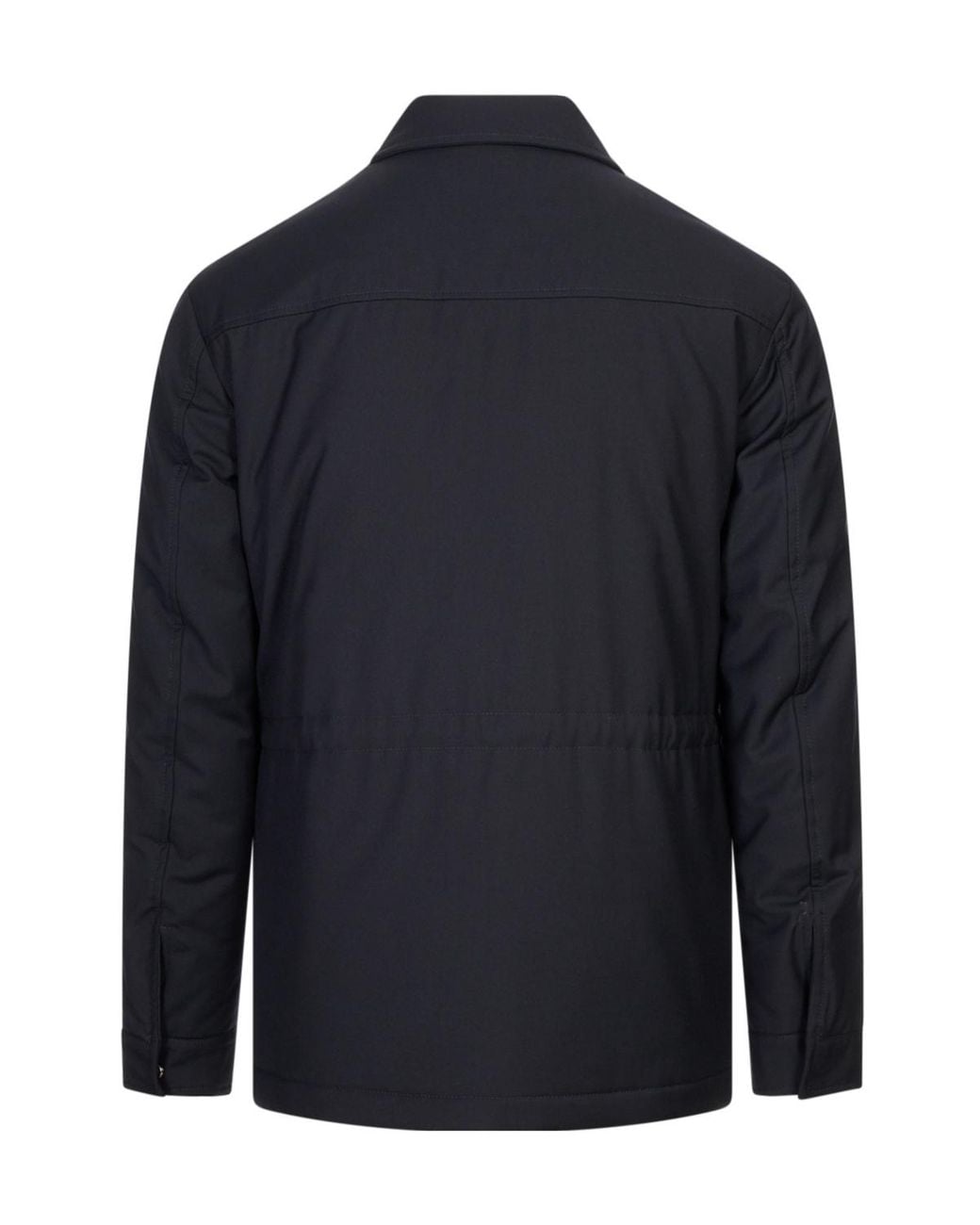 Canali Blue Long-Sleeved Casual Jacket for men
