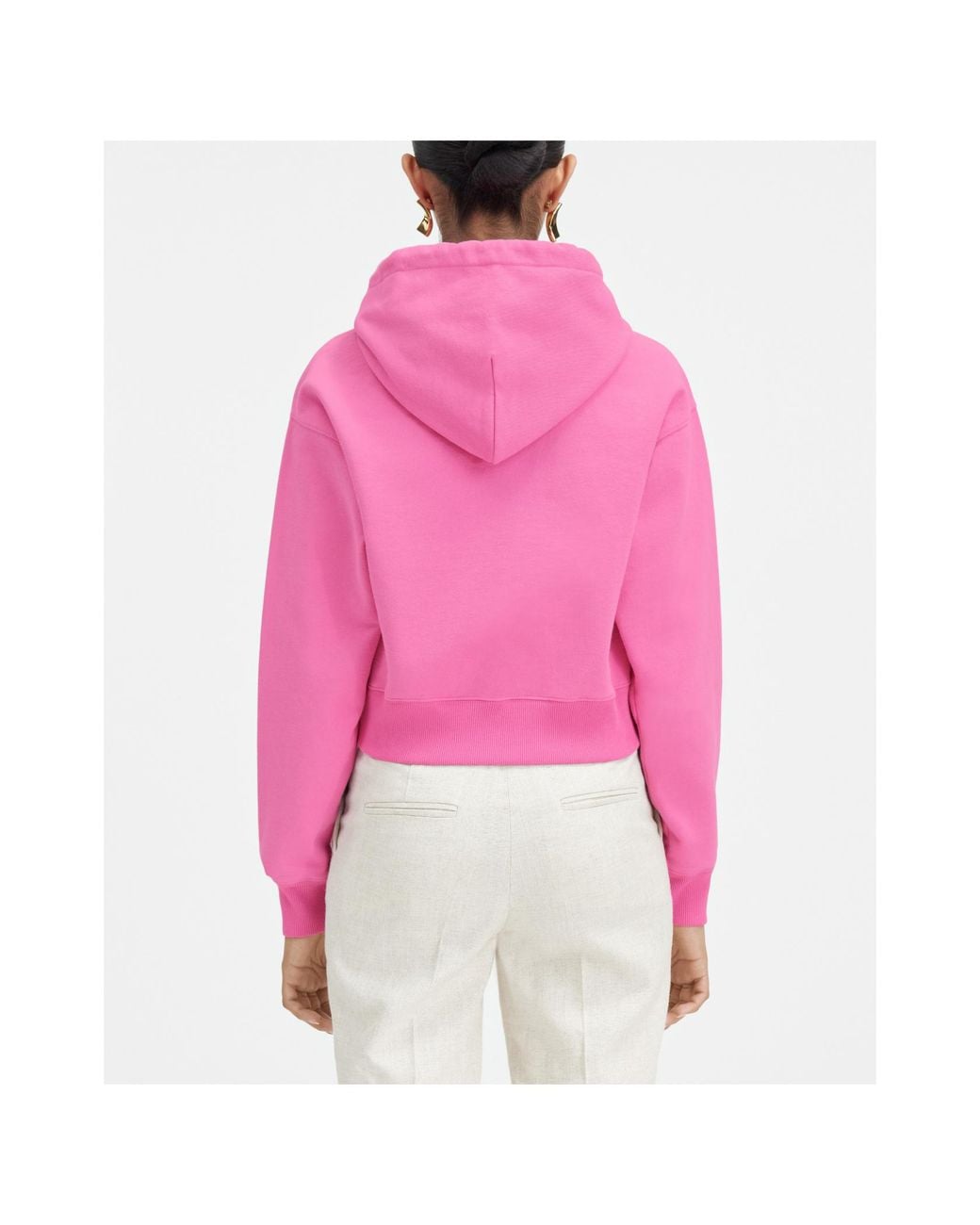 Jacquemus Pink Logo Patch Drawstring Hoodie