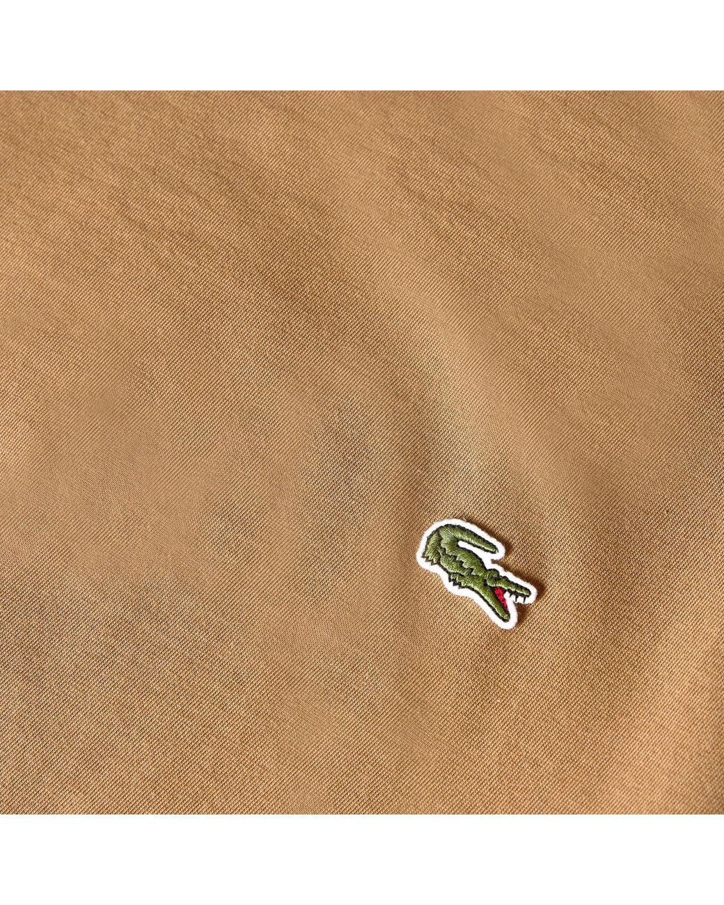 Lacoste Natural Cotton Tshirt With Crocodile Logo for men