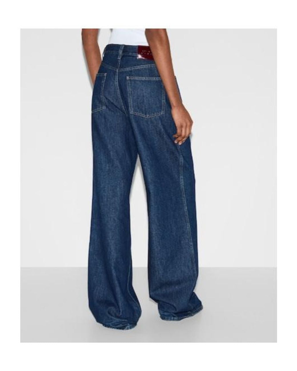 Gucci Blue Wide Leg Denim Pants