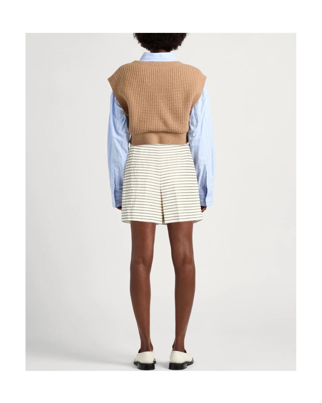 Max Mara Natural Striped Skort
