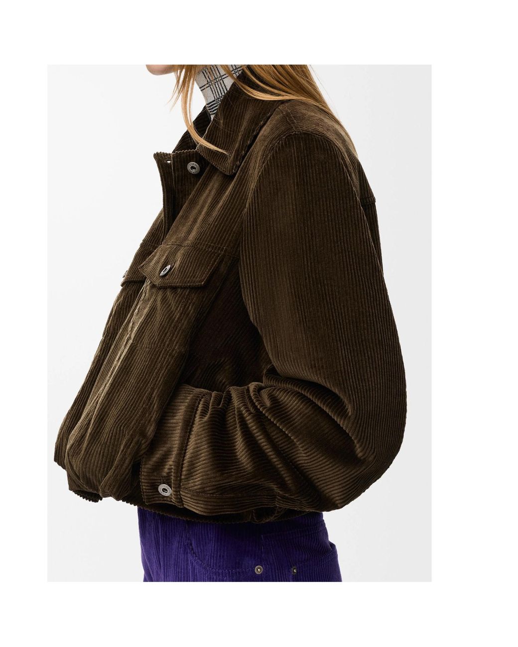 Loewe Brown Cropped Corduroy Jacket