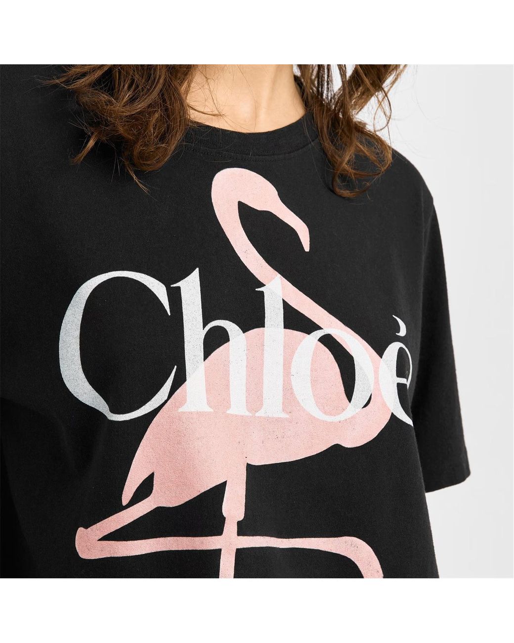 Chloé Black Logo Crew Neck T-Shirt