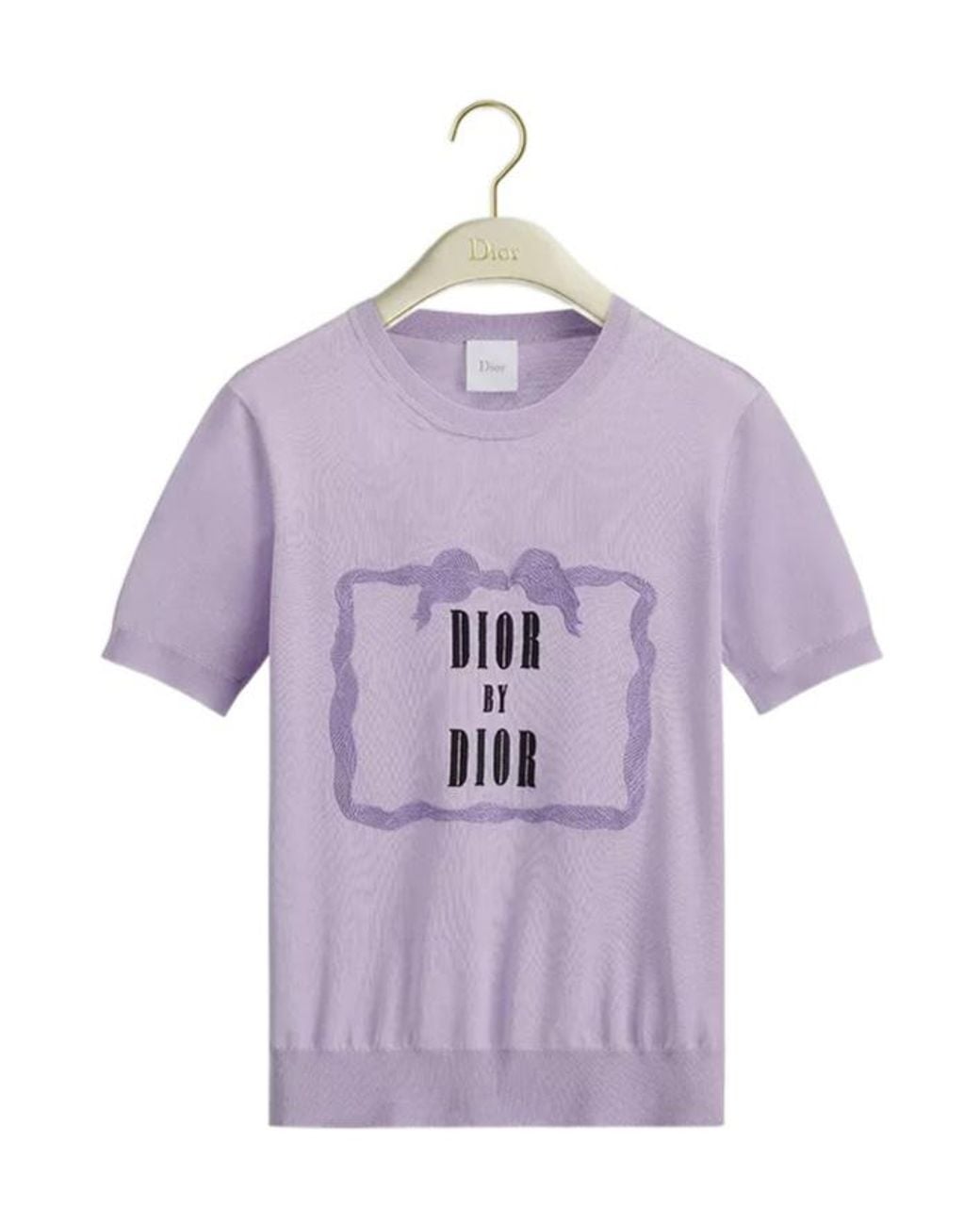 Dior Purple Book Cover Short-Sleeved Sweater