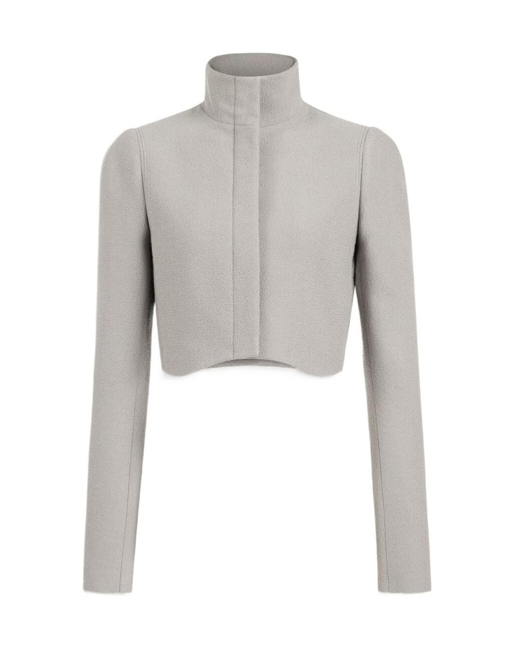 Alaïa Gray Wool Crepe Tailored Jacket
