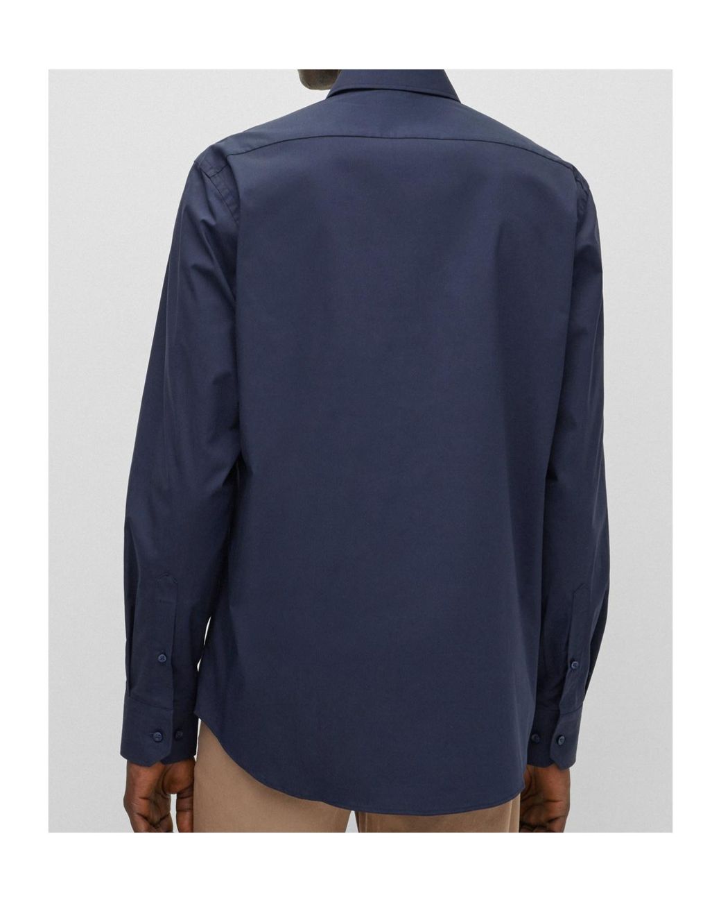 Boss Blue Boss Regular-Fit Poplin Shirt for men