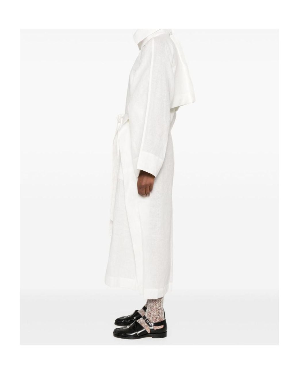 Issey Miyake White Hempen Coat