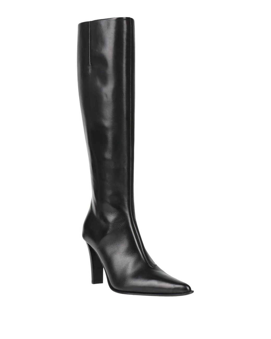 MM6 by Maison Margiela Black Simple Leather Boots