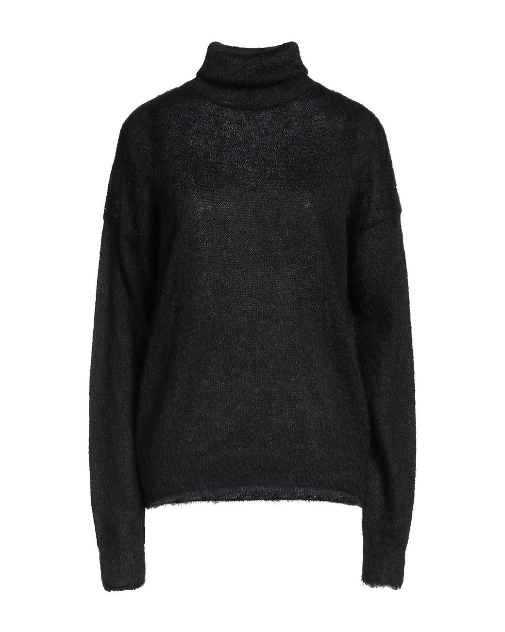Saint Laurent Black Lightweight Turtleneck Knit Sweater