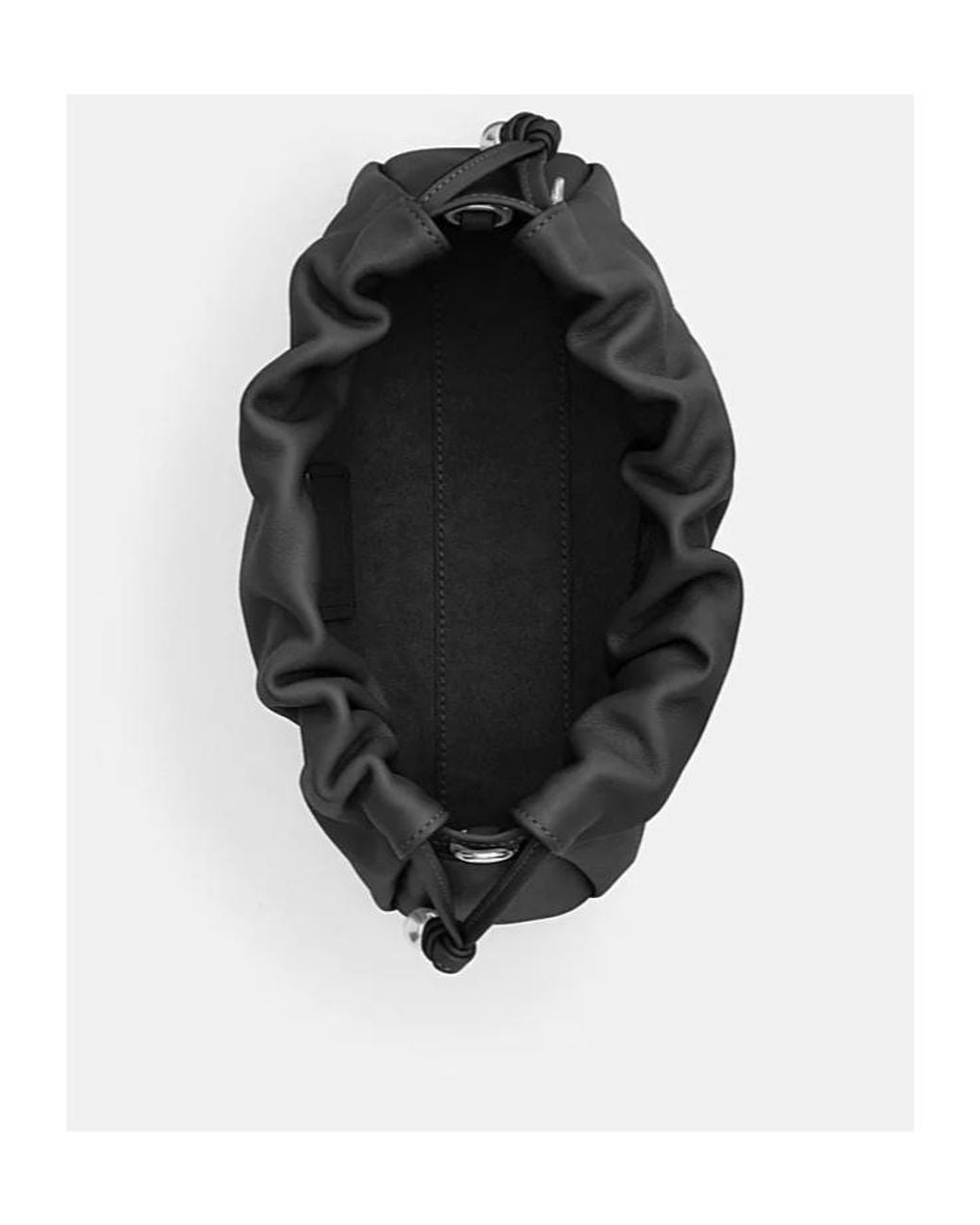 COACH Black Pleated Shoulder Bag