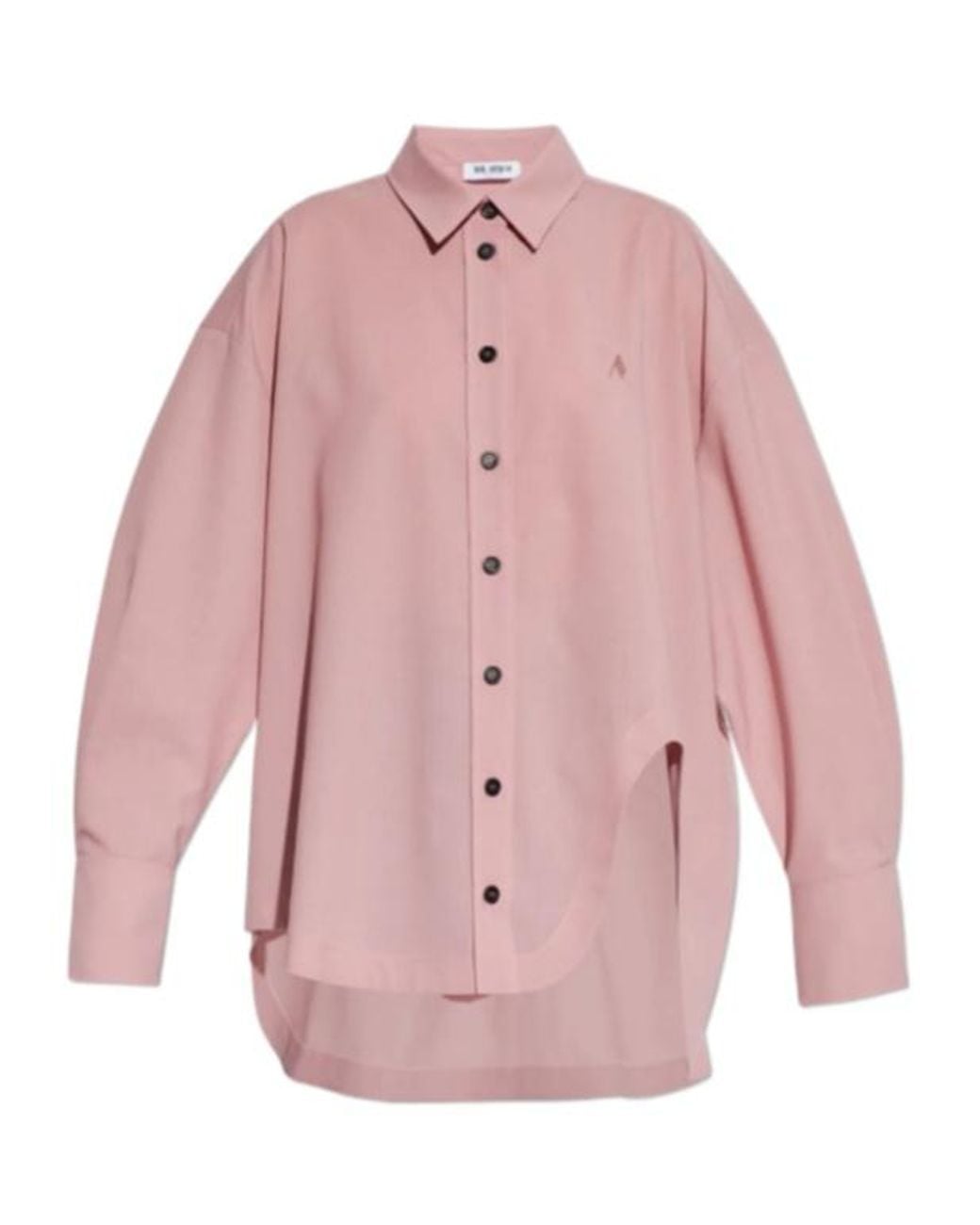 The Attico Pink The Logo Embroidered Shirt