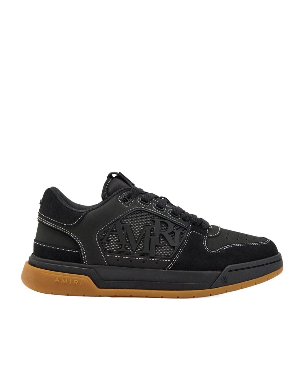 Amiri Black Patchwork Low-Top Casual Sneakers for men