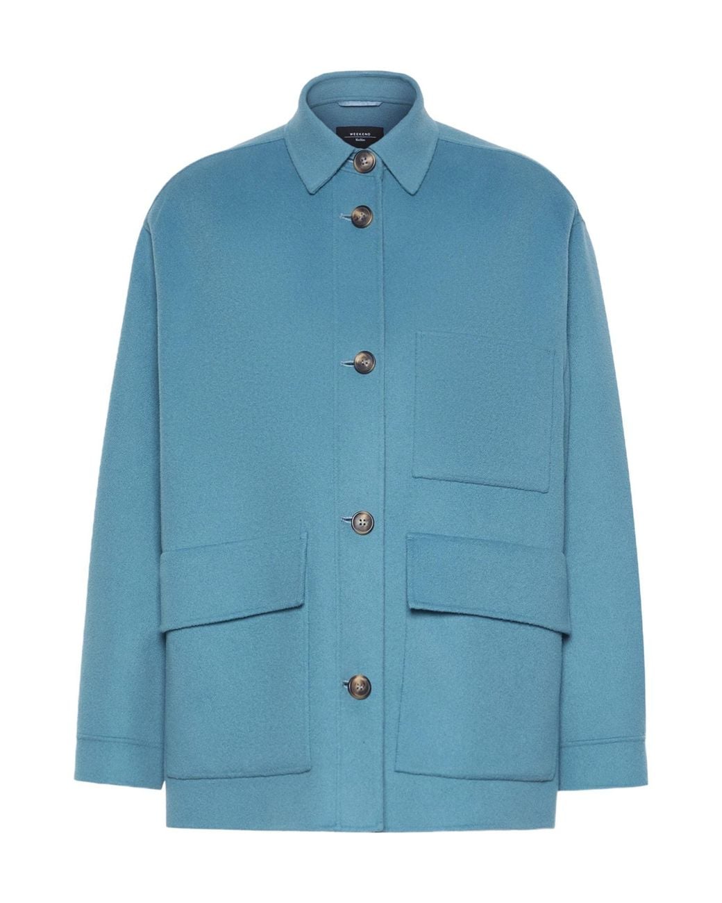 Weekend by Maxmara Blue Folk Button-Up Coat