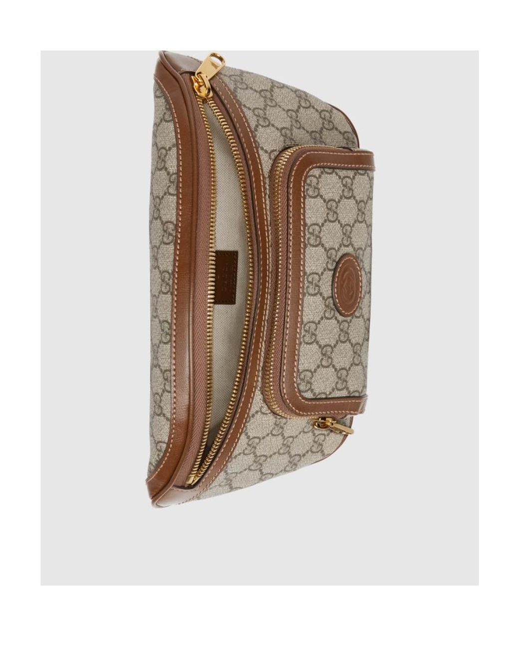 Gucci Brown Interlocking G Logo Monogram Belt Bag for men