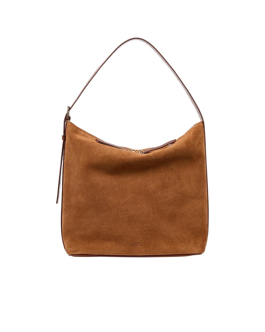 A.P.C. Brown Vera Zipped Shoulder Bag
