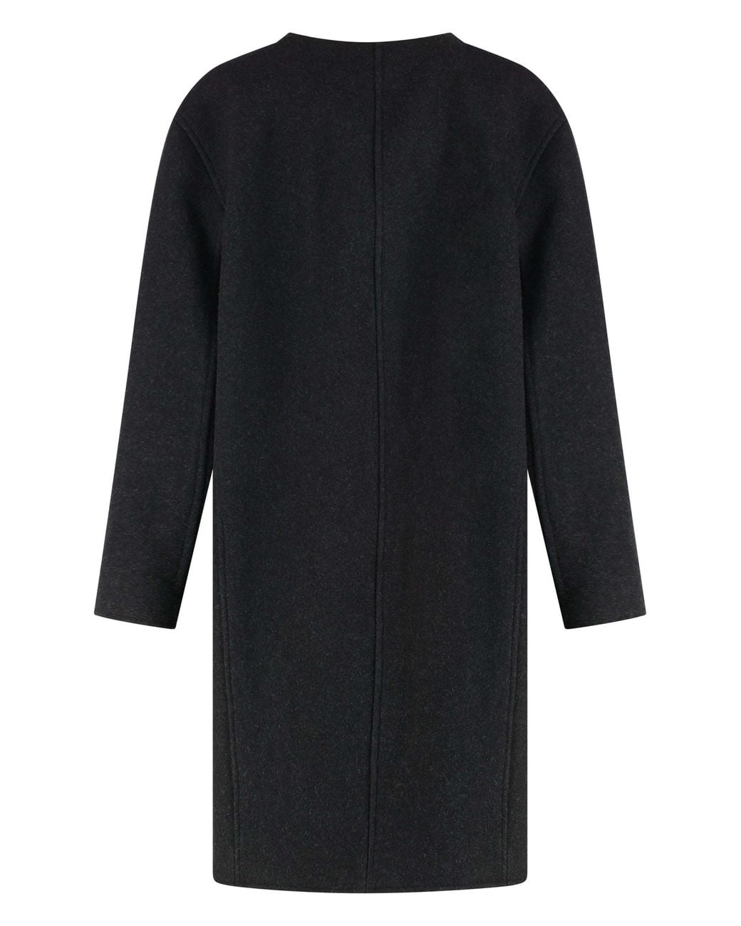 Totême  Black Totême Long Sleeved Open-Front Coat