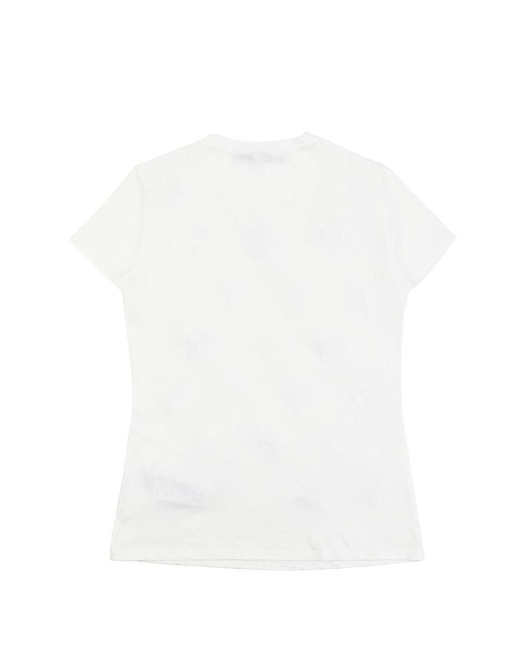 Sportmax White T-Shirt With Round Neck And Short Sleeves