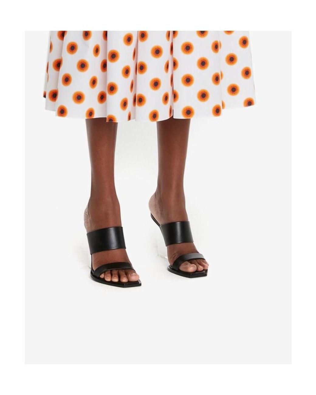McQueen Black Platform Slip-On Mules