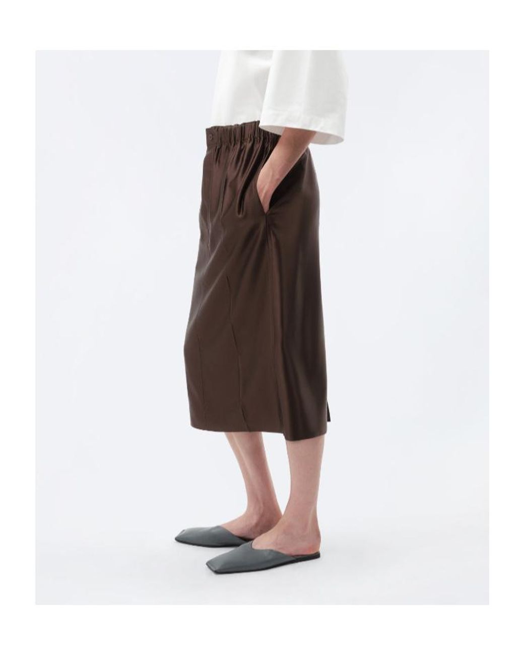 Carven Brown Pull-On Skirt