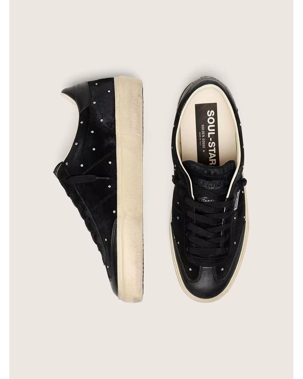 Golden Goose Deluxe Brand Black Soul Star Embellished Sneakers