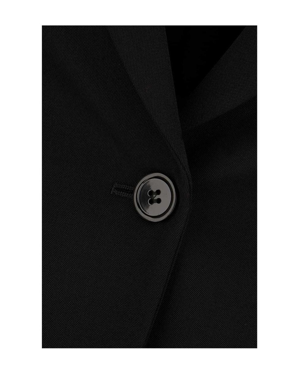 McQueen Black Wool Single-Breasted Blazer