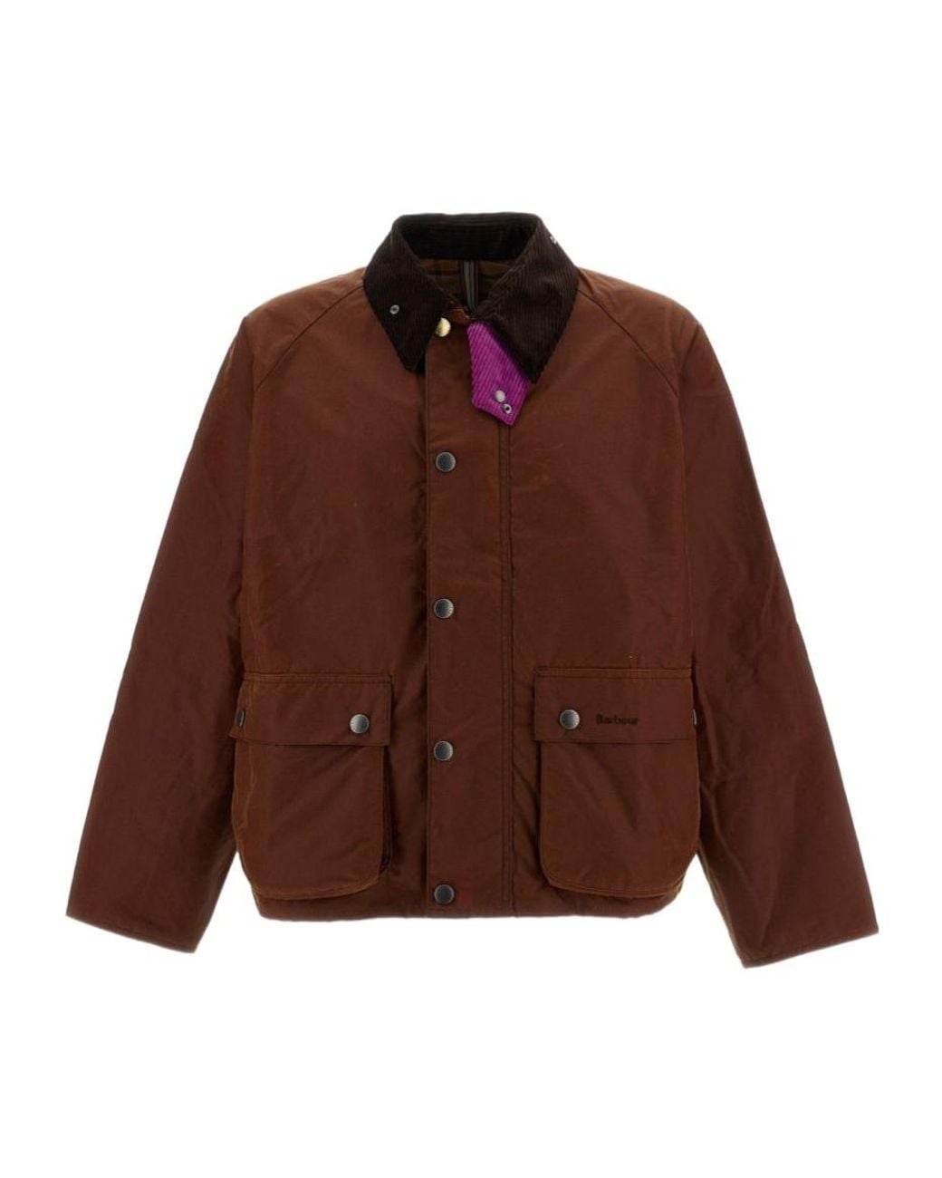 Barbour Brown X Paul Smith Key Transport Waxed Jacket for men