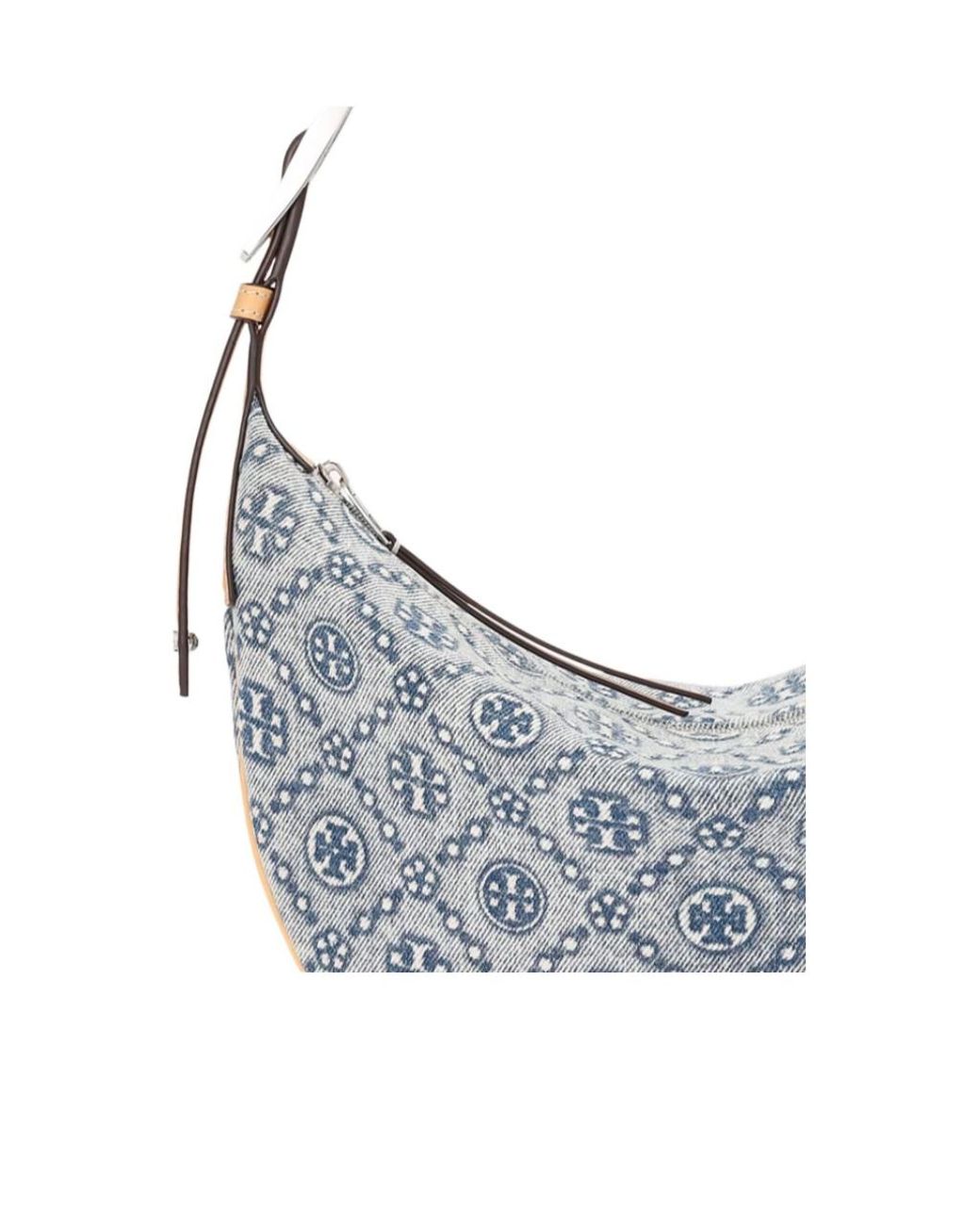Tory Burch Gray Small Logo-Patterned Tote Bag