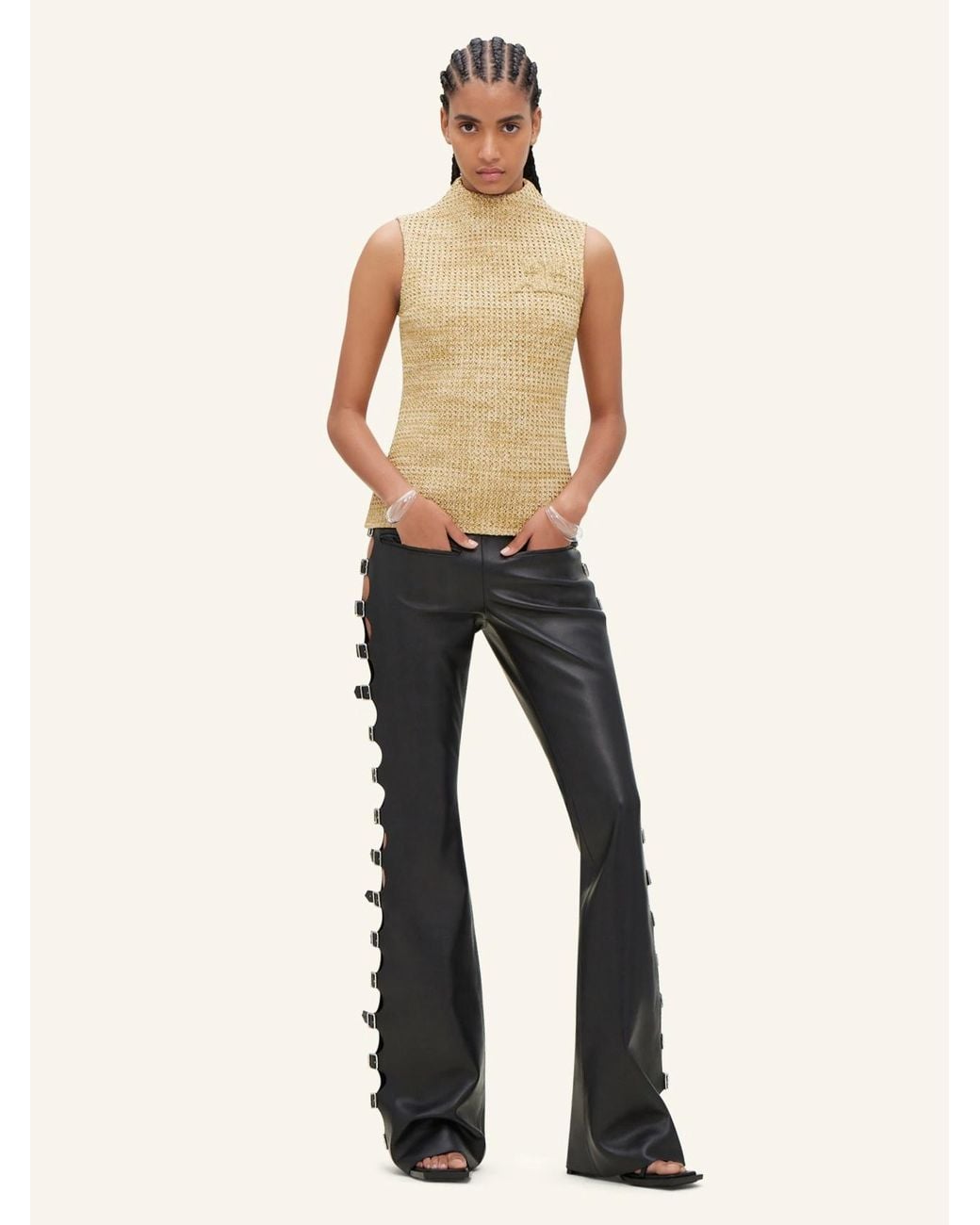 Courreges Natural High-Necked Top
