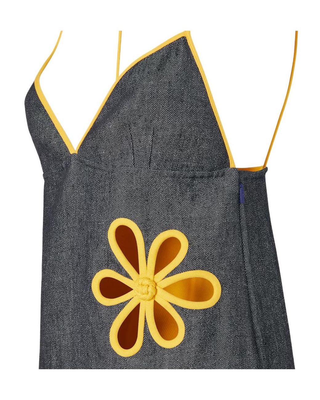 Fendi Blue V-Neck Denim Midi Dress