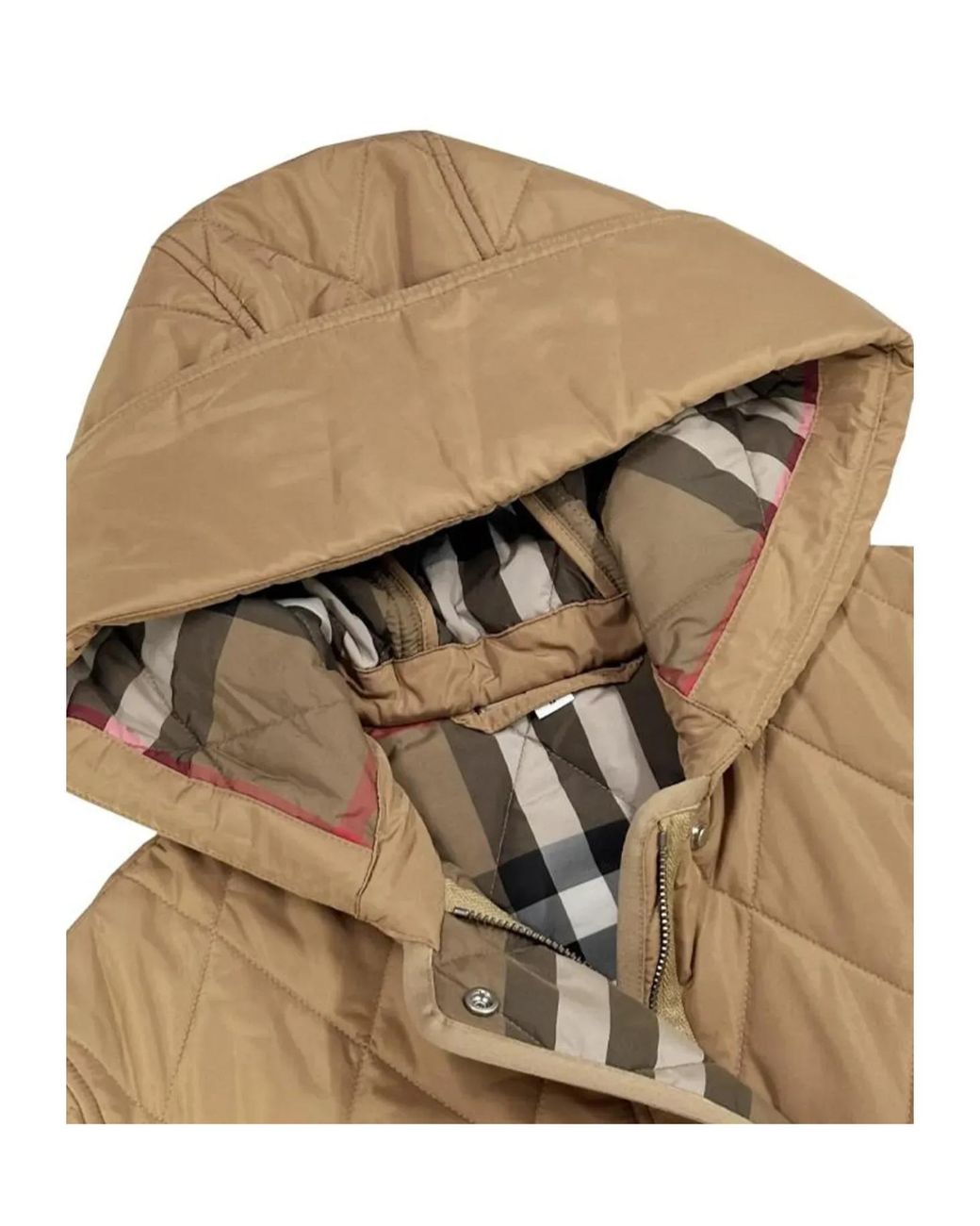 Burberry Natural Long Hooded Cotton Suit