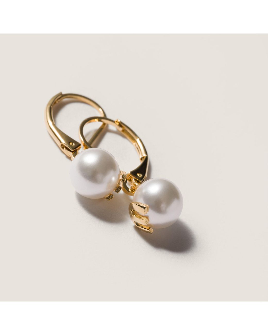 Miu Miu Metallic Metal Earrings