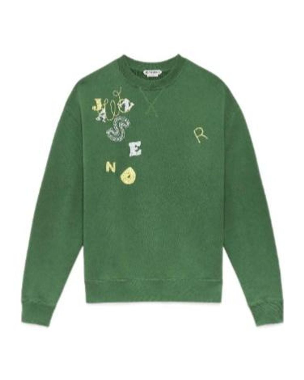 J.W. Anderson Green Jw Anderson Embroidered Logo Sweatshirt for men