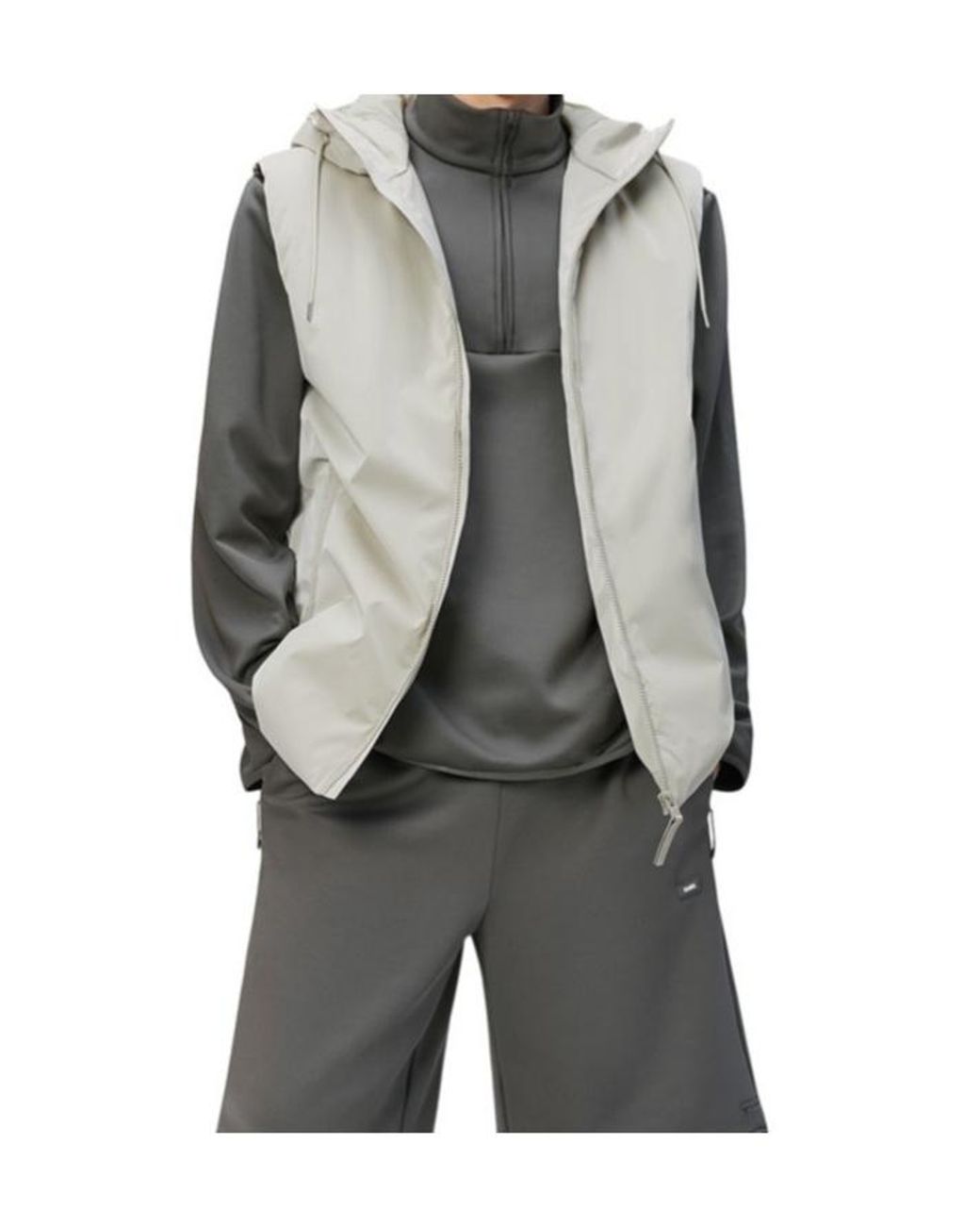 Rains White Lohja Gilet for men