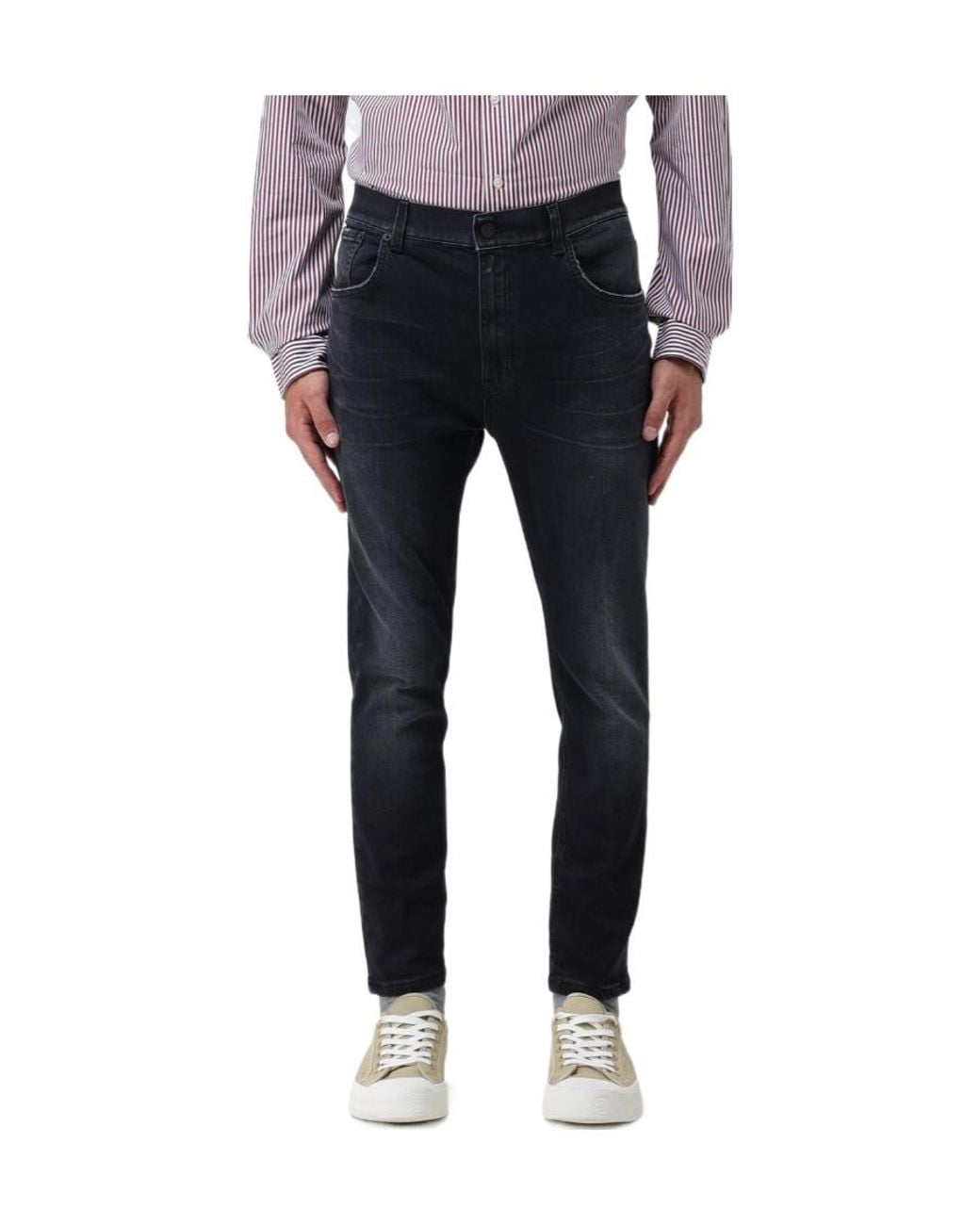 Dondup Black George Skinny-Cut Jeans for men