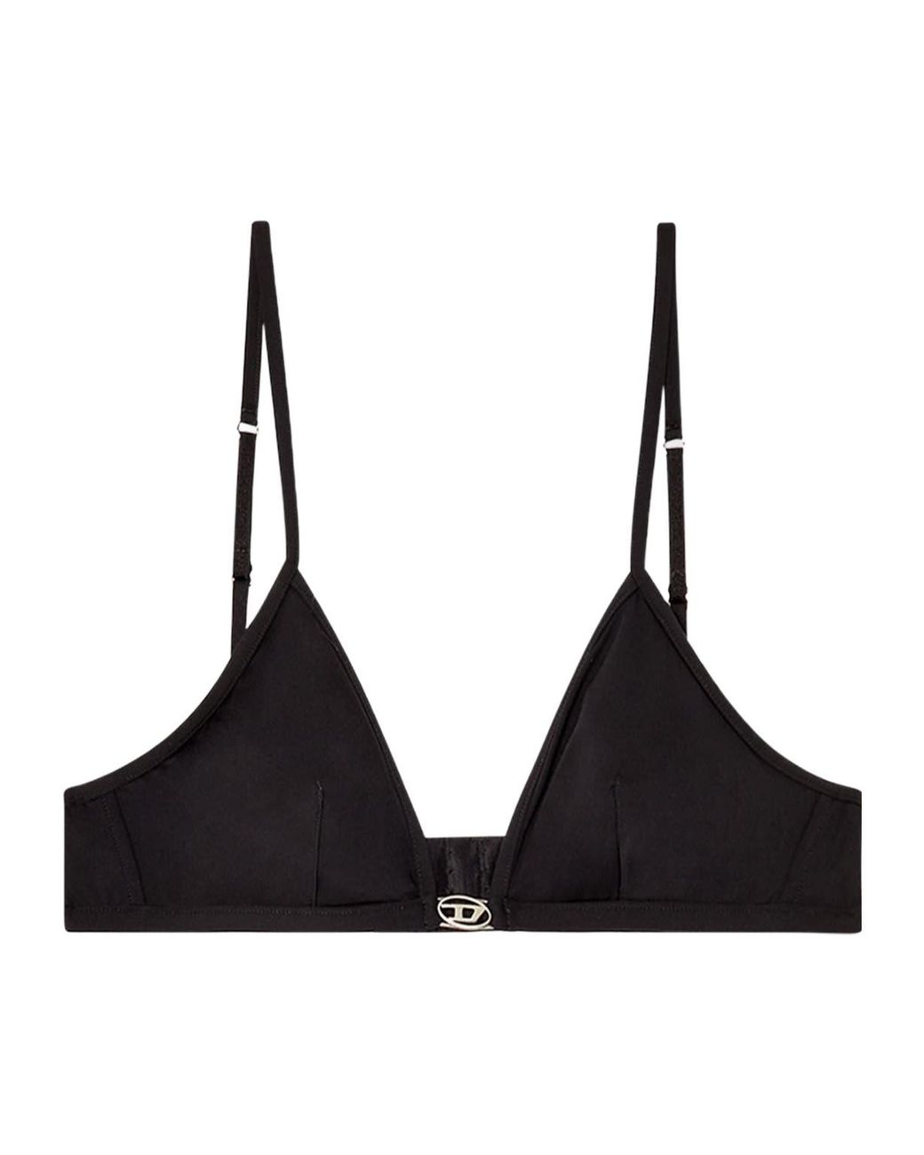 DIESEL Black Luna-Dnm Logo Detailed Bralette