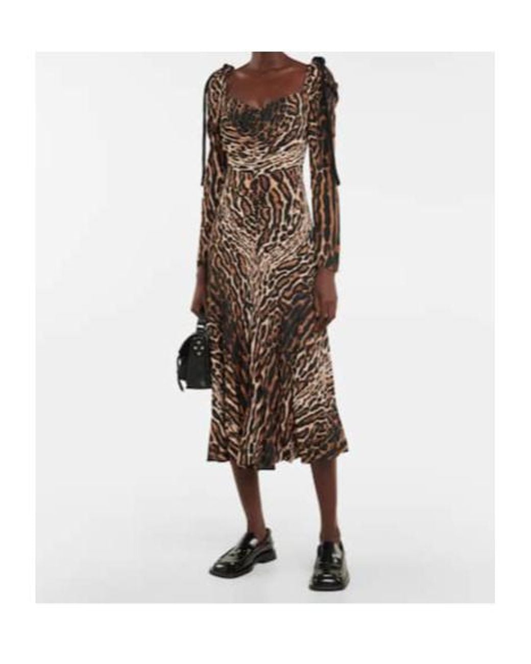 Proenza Schouler Natural Leopard-Print Midi Dress