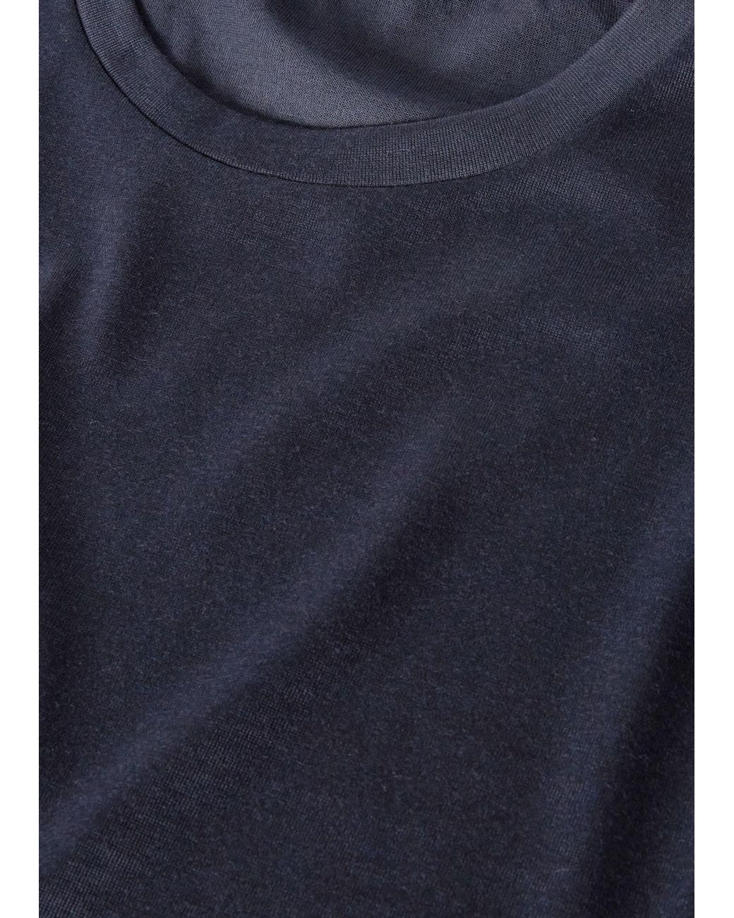 Loro Piana Blue Short-Sleeve Wool T-Shirt for men
