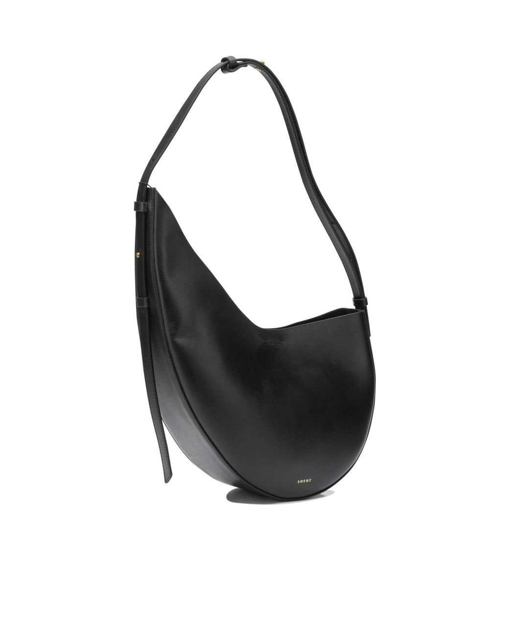 Soeur Black Asymmetrical Shoulder Bag