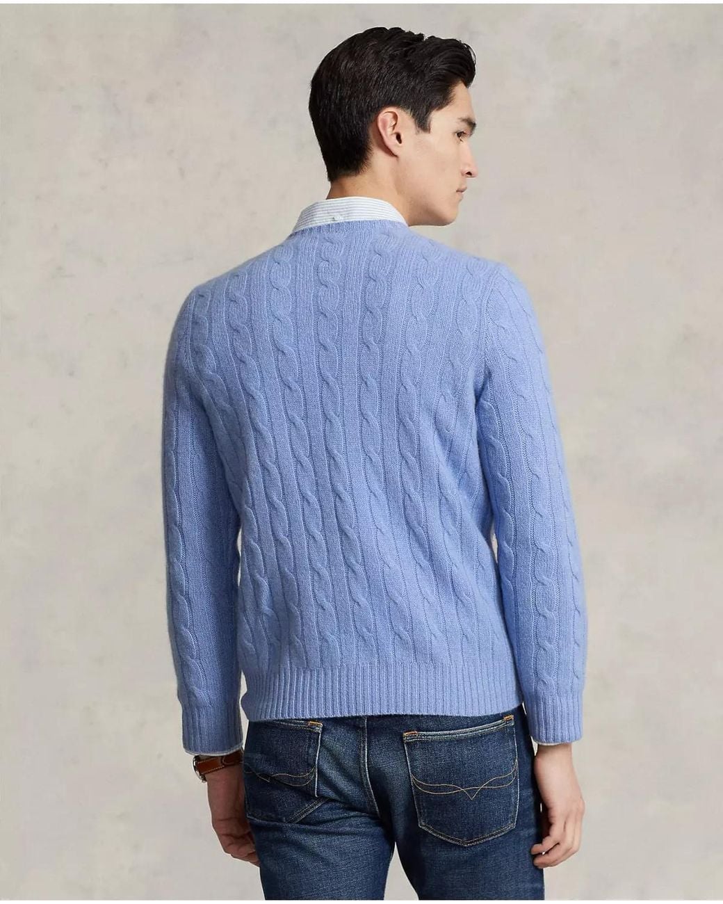 Polo Ralph Lauren Blue Crewneck Knitted Jumper for men