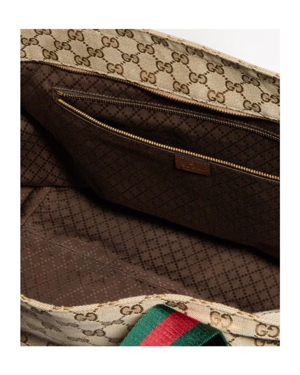 Gucci Brown Gg Monogrammed Medium Tote Bag