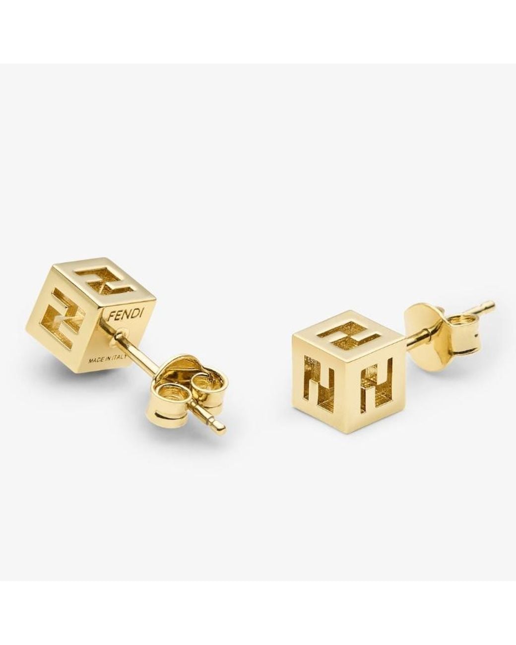 Fendi Metallic Colored Metal Earrings