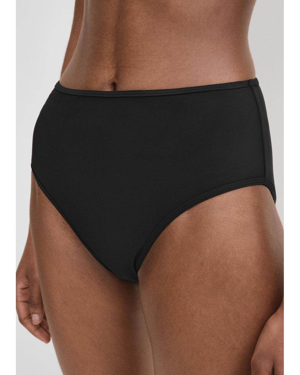 Totême Black Mid-Rise Bikini Bottoms