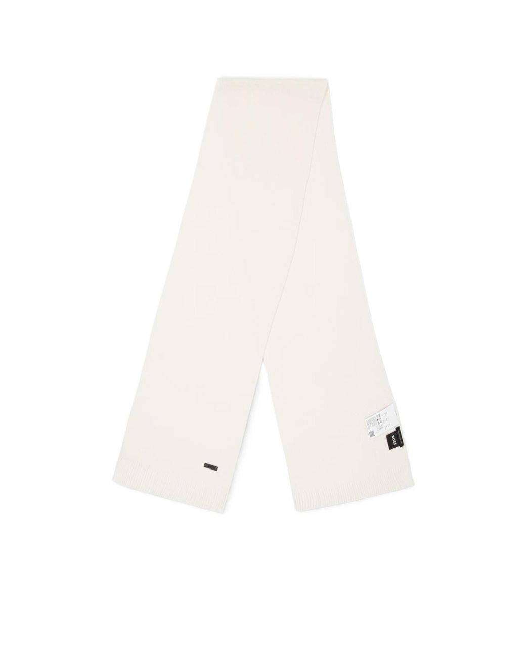 Boss White Albas Medium Thickness Scarf for men