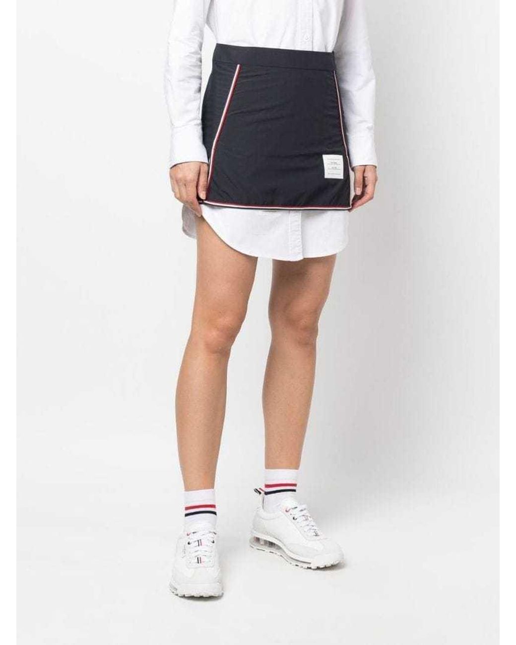Thom Browne Black Rwb High-Waist Golf Mini Skirt