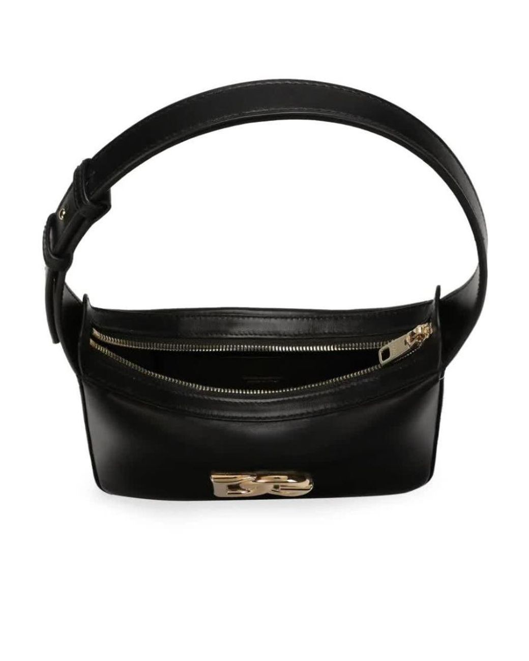 Dolce & Gabbana Black Logo Plaque Shoulder Bag