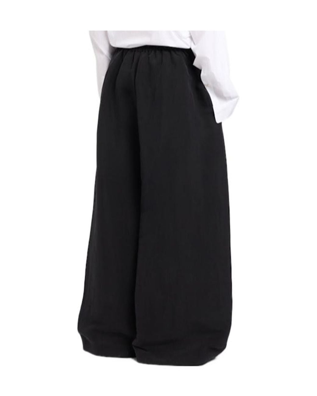 The Row Black Extra Wide Silk Pants