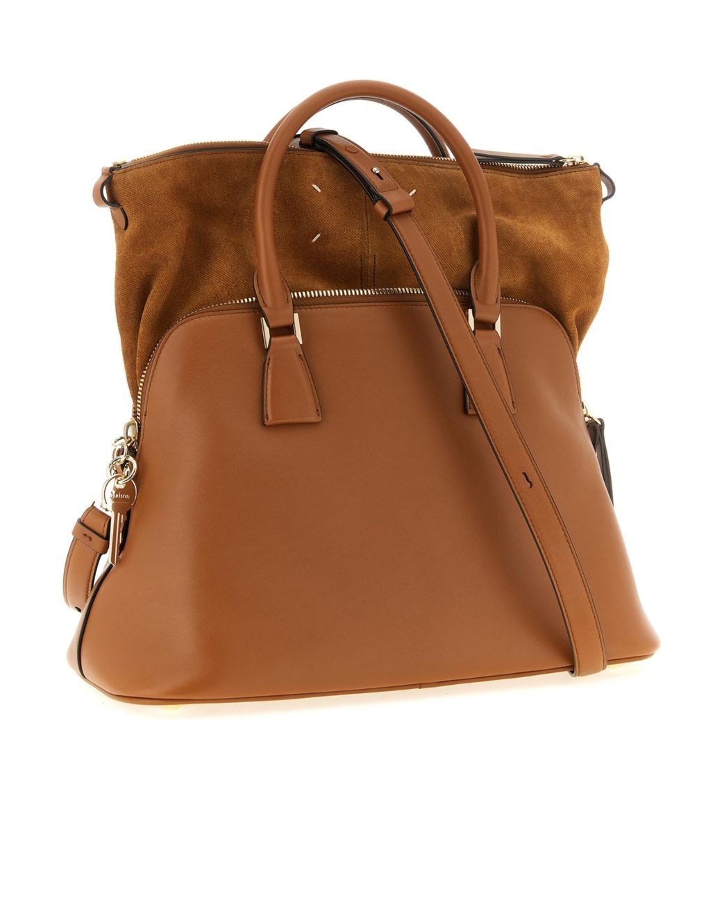 Maison Margiela Brown 5Ac Soft Medium Zip-Up Tote Bag