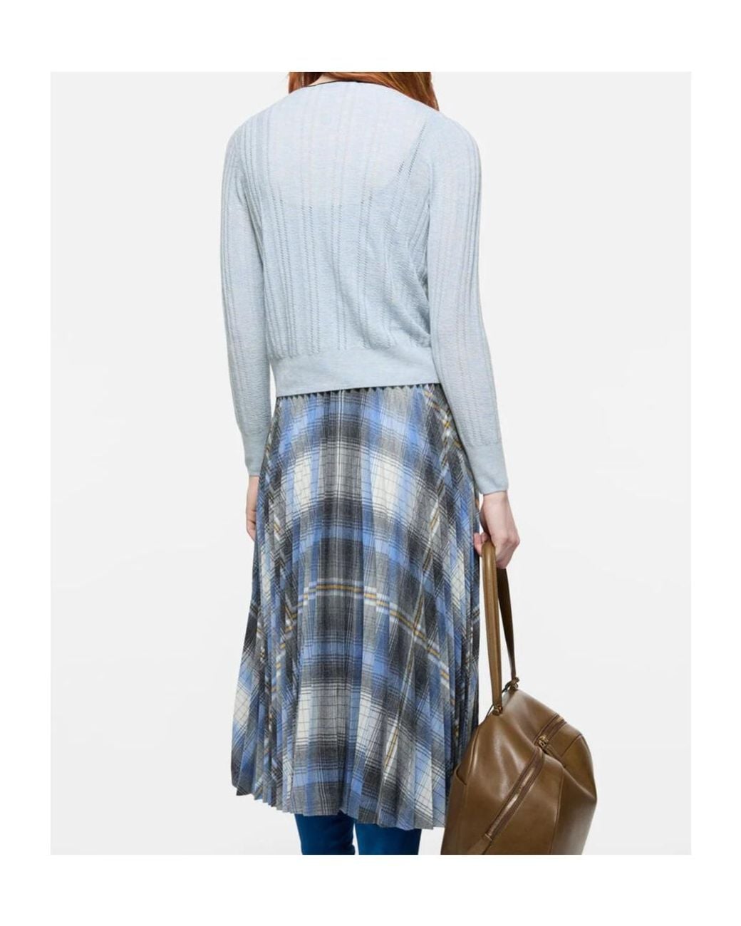 Acne Blue Silk Cardigan With Bow